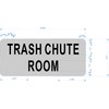 Trash Chute Room Sign (Brush Aluminium, 3.5X8)-The Mont Argent Line.
