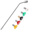 FIXFANS Pressure Washer Wand 45 Degree, Curved Extension Wand 15