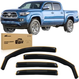 Nilight Durable Rain Guards for Toyota Tacoma Double Cab 2016 2017 2018 2019 2020 2021 2022 2023 Window Deflectors, Vent Window Visors, 4 Pieces