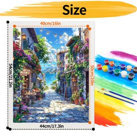 YALKIN Paint by Number for Adult Kits, DIY Oil Painting Kits for Adults Beginners on Canvas for Home Wall Decor Gifts 16x20 inch/40X50CM (No Frame)