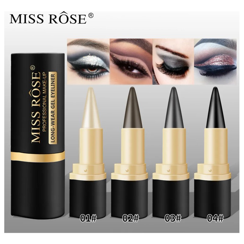 Delineador En Gel Resistente Al Agua Lápiz Ojos Miss Rose