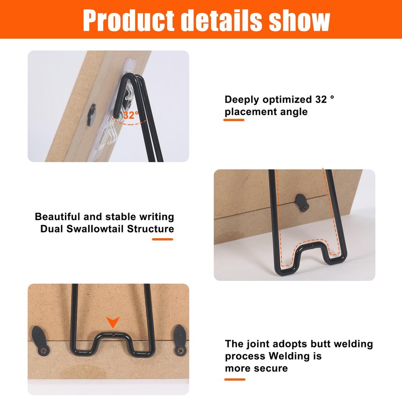 Nirxxiy 6 Pcs Picture Frame bracket, Picture Frame Easel bracket,