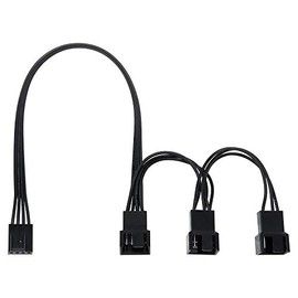 AINEX AINEX PWM Fan Power Supply 3-Way Daisy Chain Cable 34cm Black CA-100A