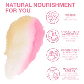 Peach Body Scrub, Sugar Scrub for Body, Exfoliating Body Scrub for Smooth and Moisturized Skin, Natural Gifts for Women, 9.52oz