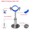 POTONZ Wall Mount Ceiling Mount Pipe Supports,Adjustable Pipe Clamps Stainless