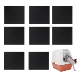 Changyeah Activated Carbon Filter, 8 Pieces Activated Carbon Filter, Organic Waste Bin, Filter Organic Waste Bin, Activated Carbon Filter Square Biobucket Filters for Compost Containers, Carbon Filter