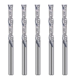 Downcut Spiral Router Bits 1/8 inch Shank, 1/8 inch Cutting Diameter ，7/8 inch Cutting Length,Solid Carbide CNC Router Bits End Mill for Wood Cut, Carving 10 Pack