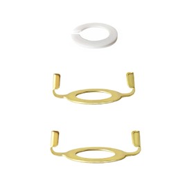 UNO Style Lamp Harp Saddle, E26 and E27 Phenolic Socket Lamp Harp Base, Lampshade Holder Collar Ring Adapter for E26, E27 and E14 Threaded Base (Brass)