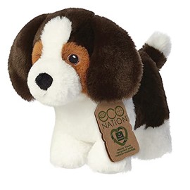 Aurora, 35047, Eco Nation Beagle Dog, 8In, Soft Toy, Black & White