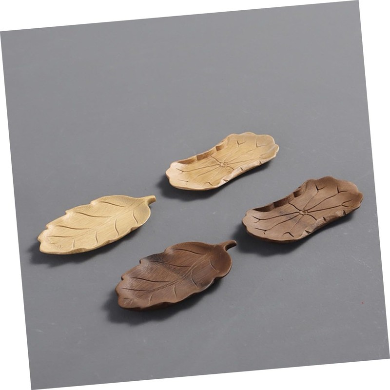STOBAZA Bamboo Leaf Coaster Heat Insulation Pad Decorative Bamboo Holder