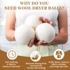 Wool Dryer Balls Handmade 3 Pack XL, Laundry Dryer Lint