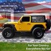 Bogar Tech Designs Precut Quarter Window American Flag Vinyl Decal