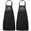 Couples Mr Right Mrs Always Right Black Apron Set Novelty