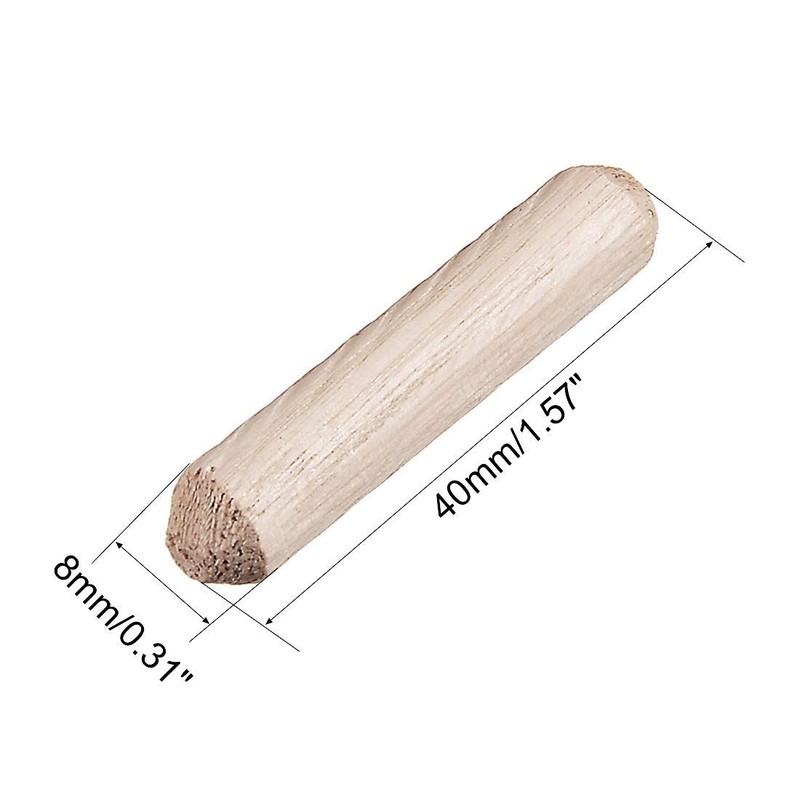 100Pcs 8mm (5/16”) Fluted Wood Dowel Pins, Dowels Wooden Pin