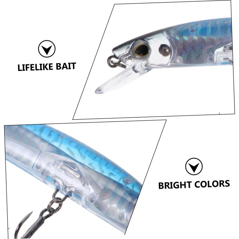 KOMBIUDA Bionic Simulation Fishing Bait Lifelike Minnow Lure Dazzling Reflection