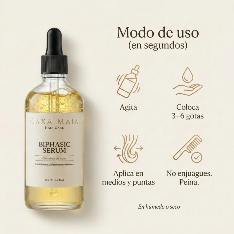 Sérum Capilar Anti Frizz Caxa Maia 100ml Brillo Natural