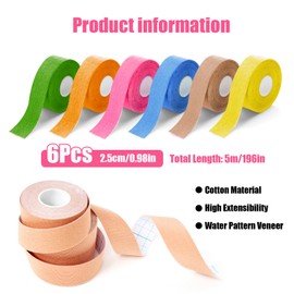 Jomdjmskes 6 Rolls Face Lifting Tape, Tape Wrinkle Face, Anti Wrinkle Plaster, Multifunctional Wrinkle Plaster, Facial Patches for Firming and Tightening the Skin, Face Tightening