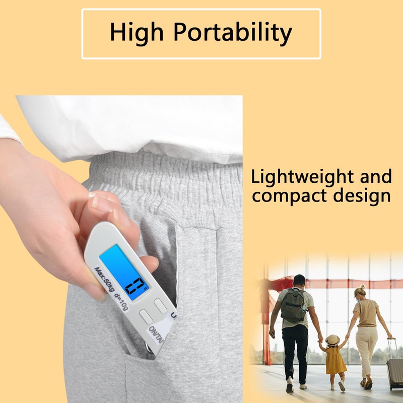 Luggage Scale, Digital Portable Luggage Weight scale with Backlit LCD