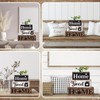 Moucuny 4 Pcs Farmhouse Wooden Tabletop Decor Farmhouse Tiered Tray
