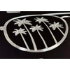 Palm Tree Sunglasses Car Tag Diamond Etched Vanity Front Aluminum