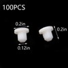 Tighall 100PCS White Soft Plastic Screw Hole Cover Plugs, 3mm