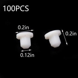 Tighall 100PCS White Soft Plastic Screw Hole Cover Plugs, 3mm Waterproof Cap Plug for Holes
