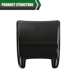 GRAND ORANGE Glossy Black Hood Scoop Compatible with Chevy Silverado 2003-2020, Fit Chevy Camaro 1967-2020, Fit Dodge Challenger 1970-2020, Fit Ford Mustang 1984-2020, ABS Paintable