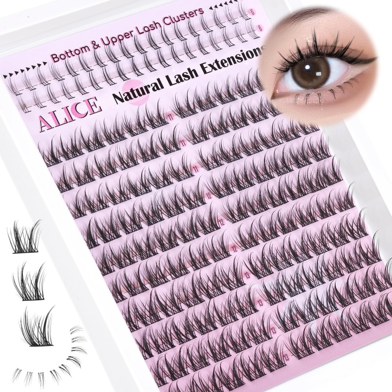 ALICE Natural Lash Clusters Wispy Eyelash Extensions Manga Clusters Lashes