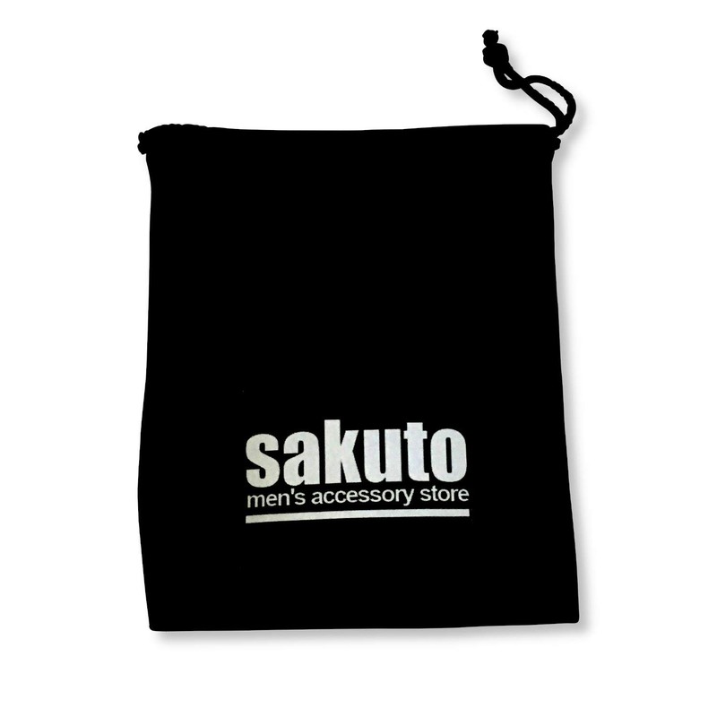 sakuto Men's Simple Gold Dice Necklace, Stainless Steel, Black, Silver,