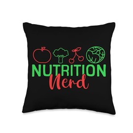 Nutrition Nerd Funny Healthy Eating Science Gift Throw Pillow
