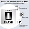 Bueake Pack of 16 Recycle Sticker for Trash Bins self