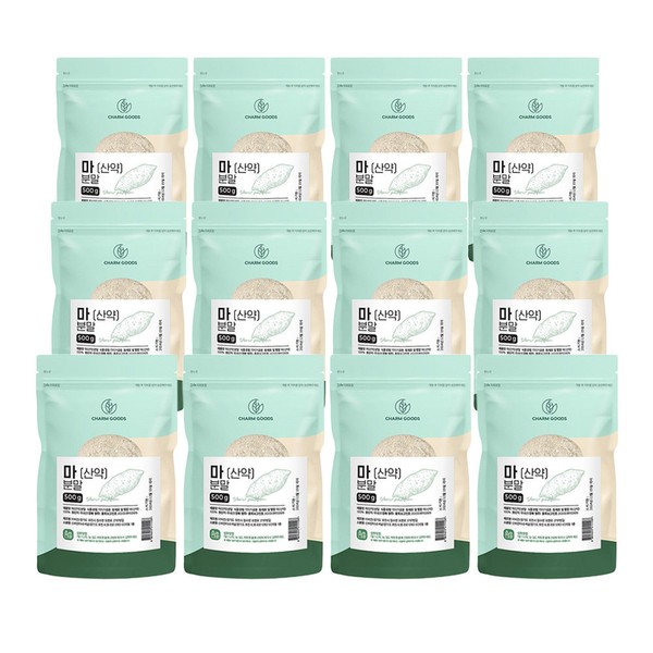 Chamgoods 100% yam powder meal replacement shake yam 500g 12 packs / 참굿즈 100% 마 가루 식사대용 쉐이크 참마 500g 12팩