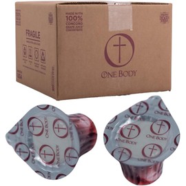 Prefilled Communion Cups and Wafer Set 250 Pack Count - Made in USA Communion Cups and Wafer Set - Communion Cups and Wafer Set 250 Prefilled Juice and Unleavened Bread Wafer Communion Set- ONE BODY