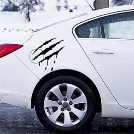 1Pcs Car Decals, Claw Marks Headlight Car Sticker,Stripes Scratch Hood Decal Vinyl for Cars/SUVs/Trucks/Motorcycles (Black)