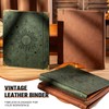 Ovesmusl Leather 3 Ring Binder 1 Inch Round Ring Binder