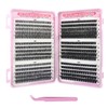 xiluuyou 580Pcs Individual Cluster Eyelashes Kit, D Curl DIY Lash