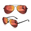 LUENX Men Women Aviator Sunglasses Polarized Shades Flexible Spring Hinge
