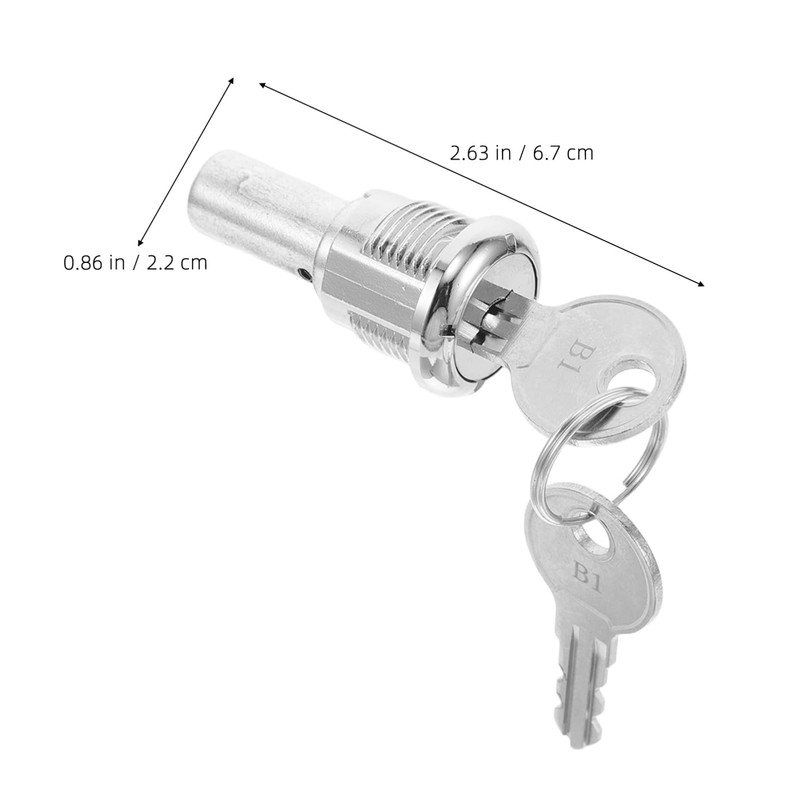 VOSAREA 1 Set Vending Machine Lock Replacement Secure Metal Cylinder