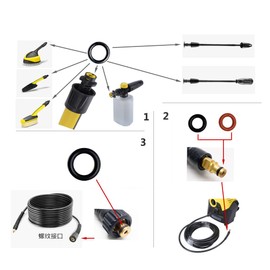 XBERSTAR O-Ring for Hose Nozzle Spare O-Ring Seal 2.640-729.0 Rubber O-Ring Pressure Washer for K2 K3 K4 K5 K6 K7 A (Set 2)