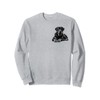 Rottweiler Dog in Lying Pose on Chest Sweatshirt, gray