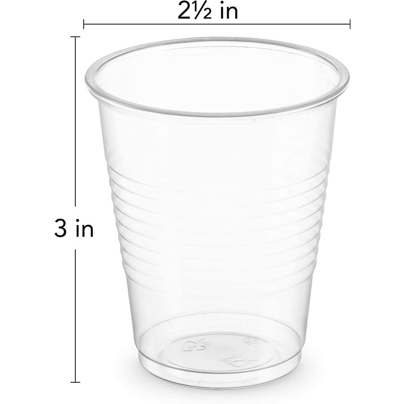 HOT BARGAINS, 1000 X 5oz Clear Plastic Reusable Cups 5oz