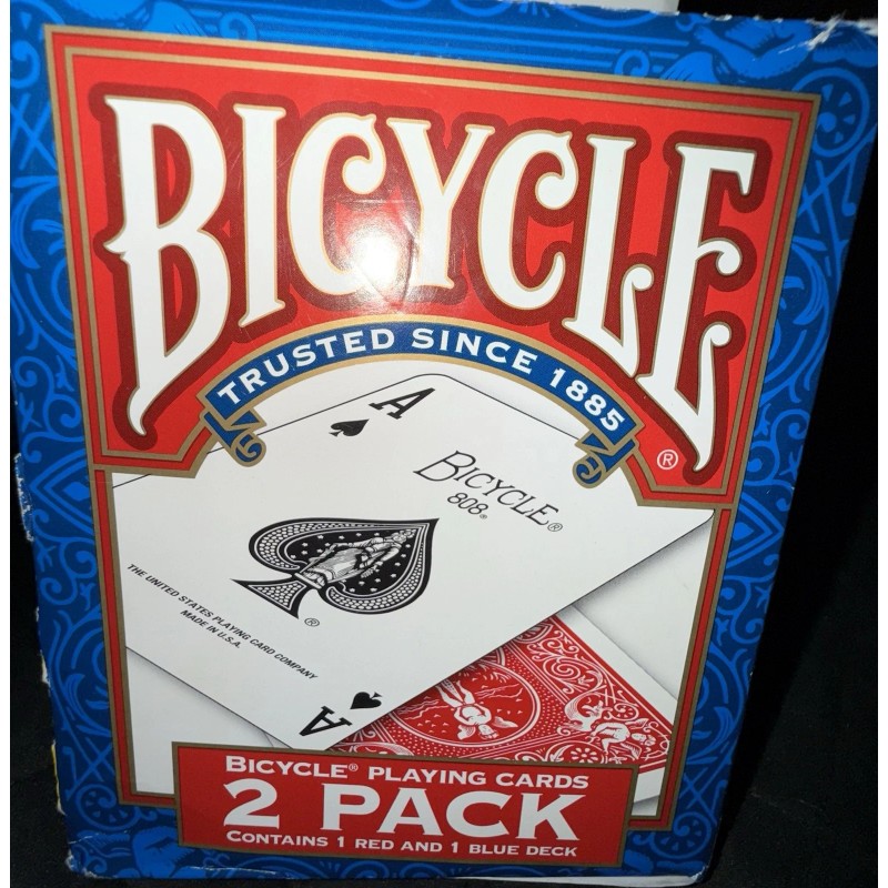BICYCLE PLAYING CARDS Standard Blue And Red Decks Poker Black