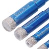 6PCS Brazed Dry Drill Bit Wear Resistant Vaccum Brazing Diamond