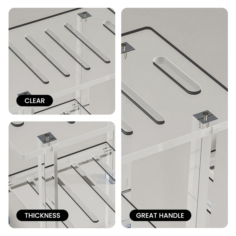 Sumerflos Acrylic Shower Bench for Inside Shower - 18.58" L