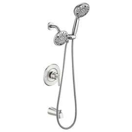 Replacement for Moen Shower Faucet Trim Kit, High Pressure Dual Shower Combo, Shower Handle& Tub Spout, (Valve& Catridge Not Inclued), Brushed Nickel