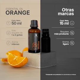 Aceite Esencial con Ingredientes Puros y Naturales, Aromalogía de 50 ml. Aceite Esencial Naranja (Orange), B Life.