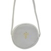 Round Burse in Genuine Leather (White)