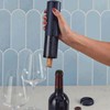 Wine Enthusiast Electric Blue Automatic Wine Opener with Foil Cutter