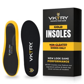 VKTRY Gold for Non-Cleated Shoes - Carbon Fiber Performance Insoles - Customized Inserts for Basketball, Volleyball & More | Run Fast, Jump High, Support Recovery, US M11-11.5, W13-13.5, 121-170lbs