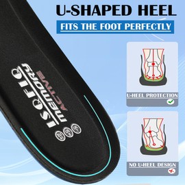 ISQFIQ Memory Foam Inner Soles, Cushioned Replacement Shoe Insoles for Men Women, Soft Inserts for Walking Boots, Trainers, Wellie(Black, UK 8)